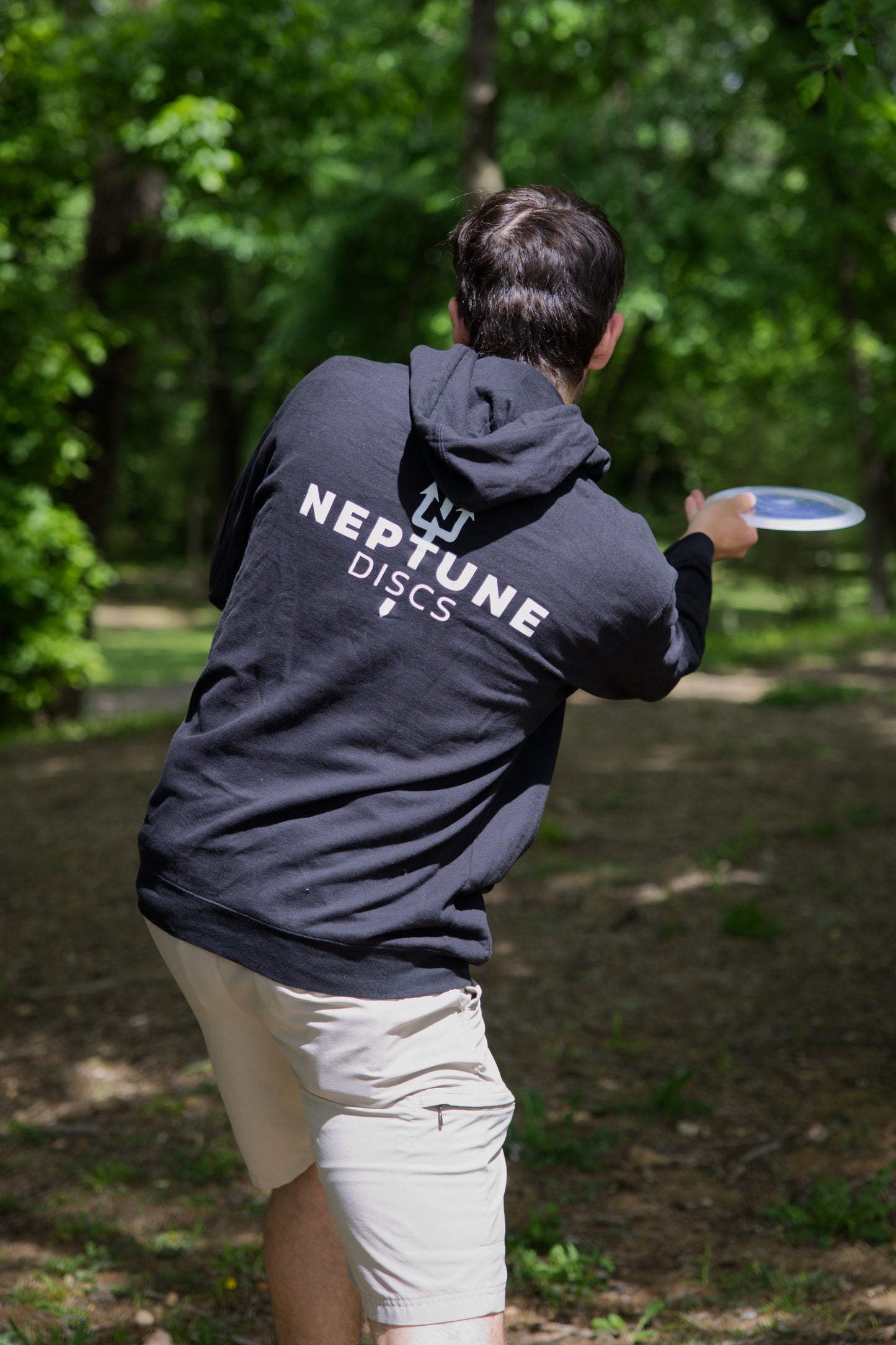Neptune Disc Hoodie - Black