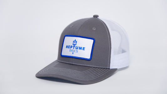 Grey Snapback Hat - Blue Logo