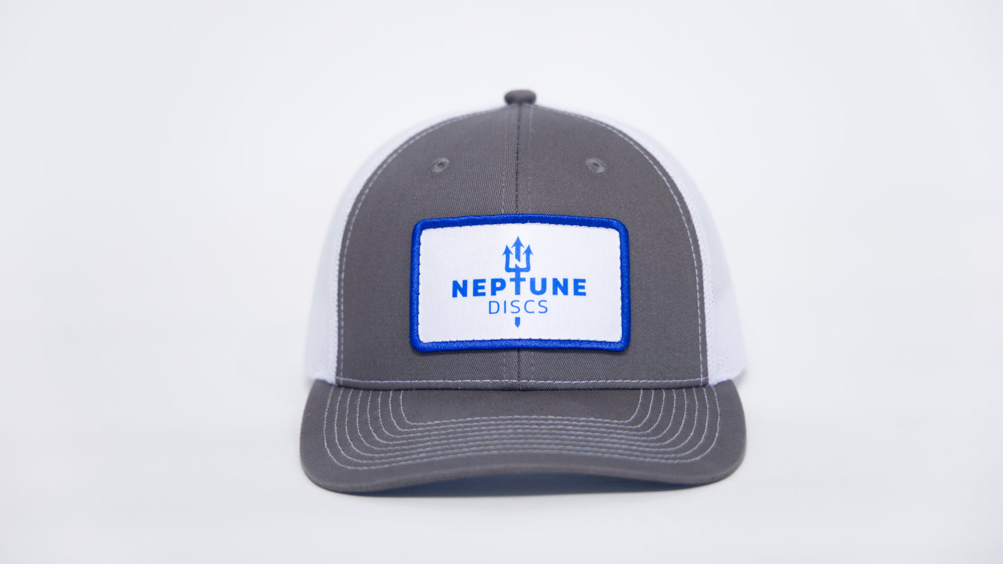 Grey Snapback Hat - Blue Logo